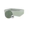 Omlet memory foam bolster dog bed medium in sage green