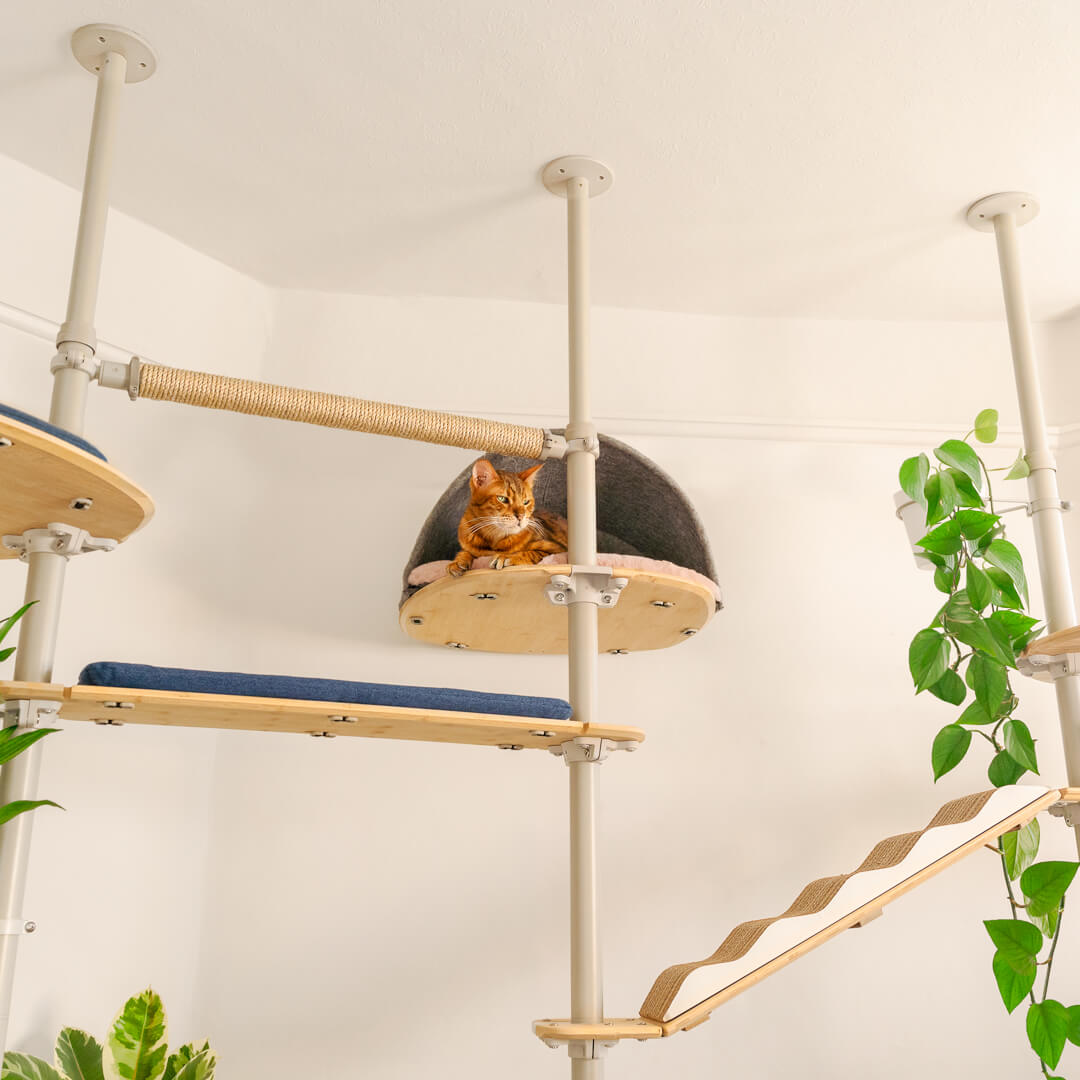 Indoor Freestyle Cat Tree Vertical Pole Kit to Omlet