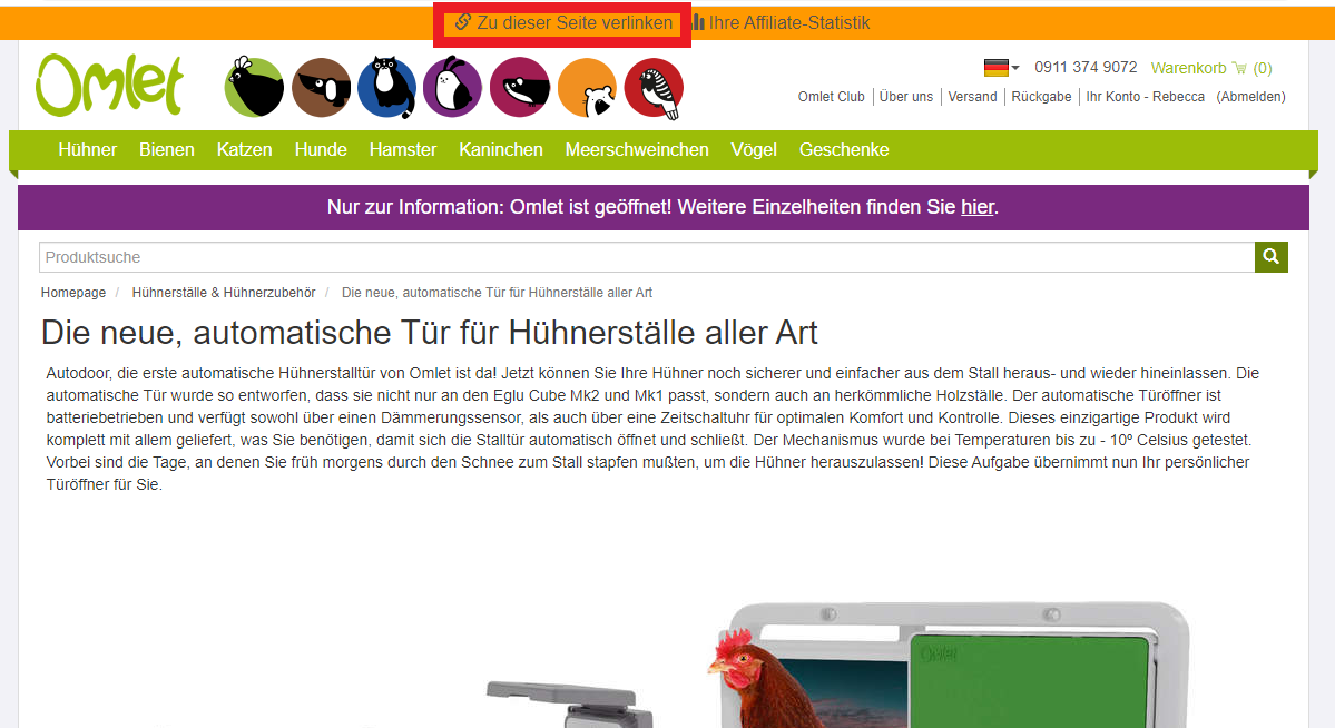 Auf die Schaltflaeche am oberen Bildschirmrand klicken