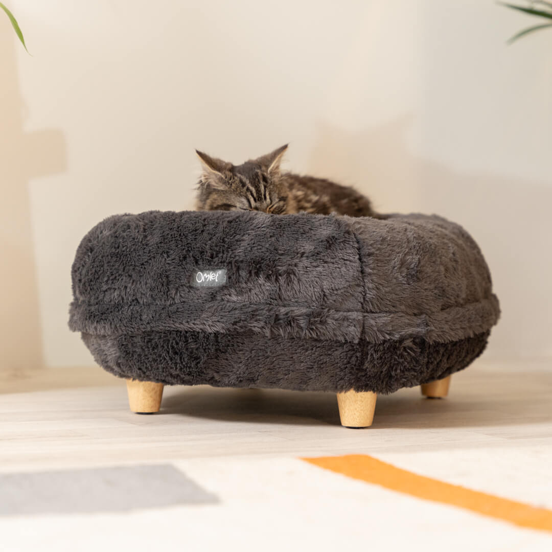 Maya® Donut Cat Beds Luxurious Cat Bed With Customisable Feet