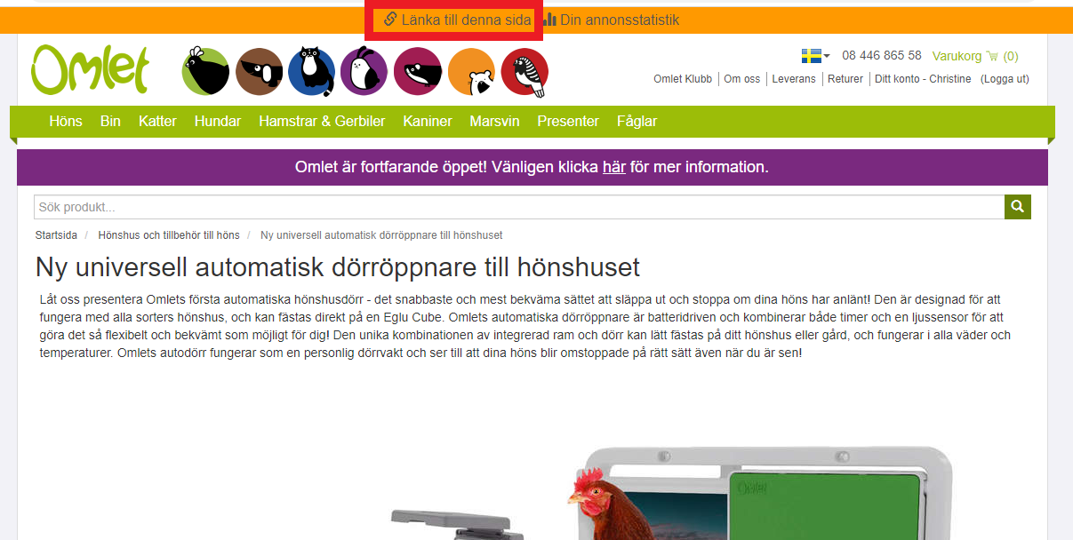 Click the button in the middle at the top