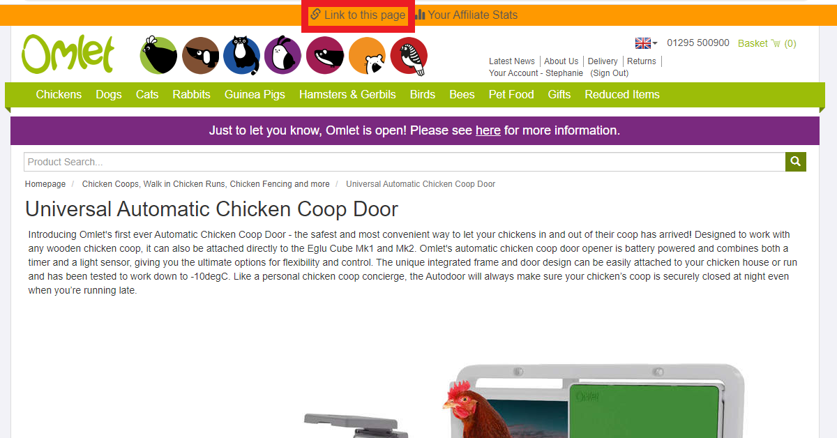 Click the button in the middle at the top